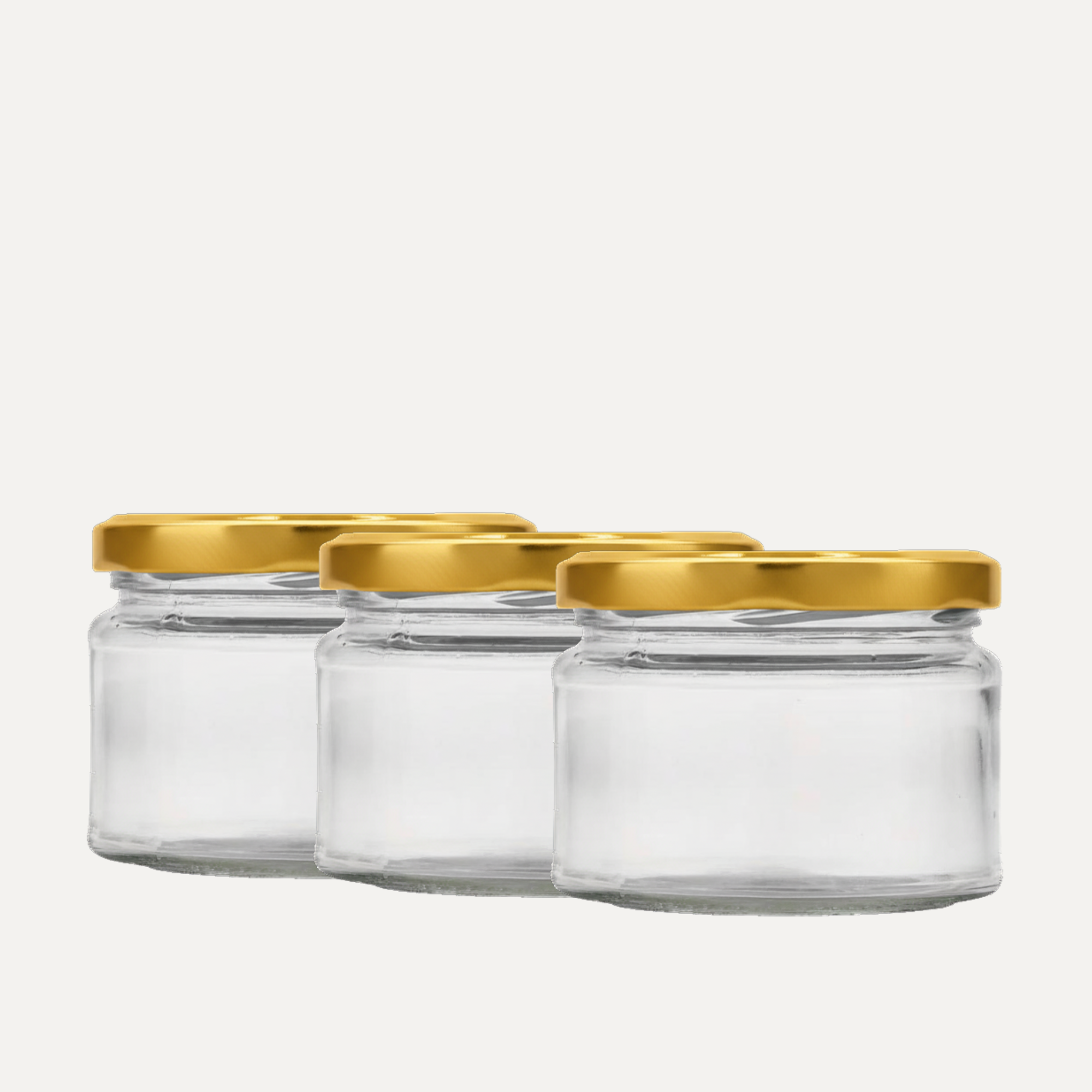 Glasburkar med lock – 3-pack