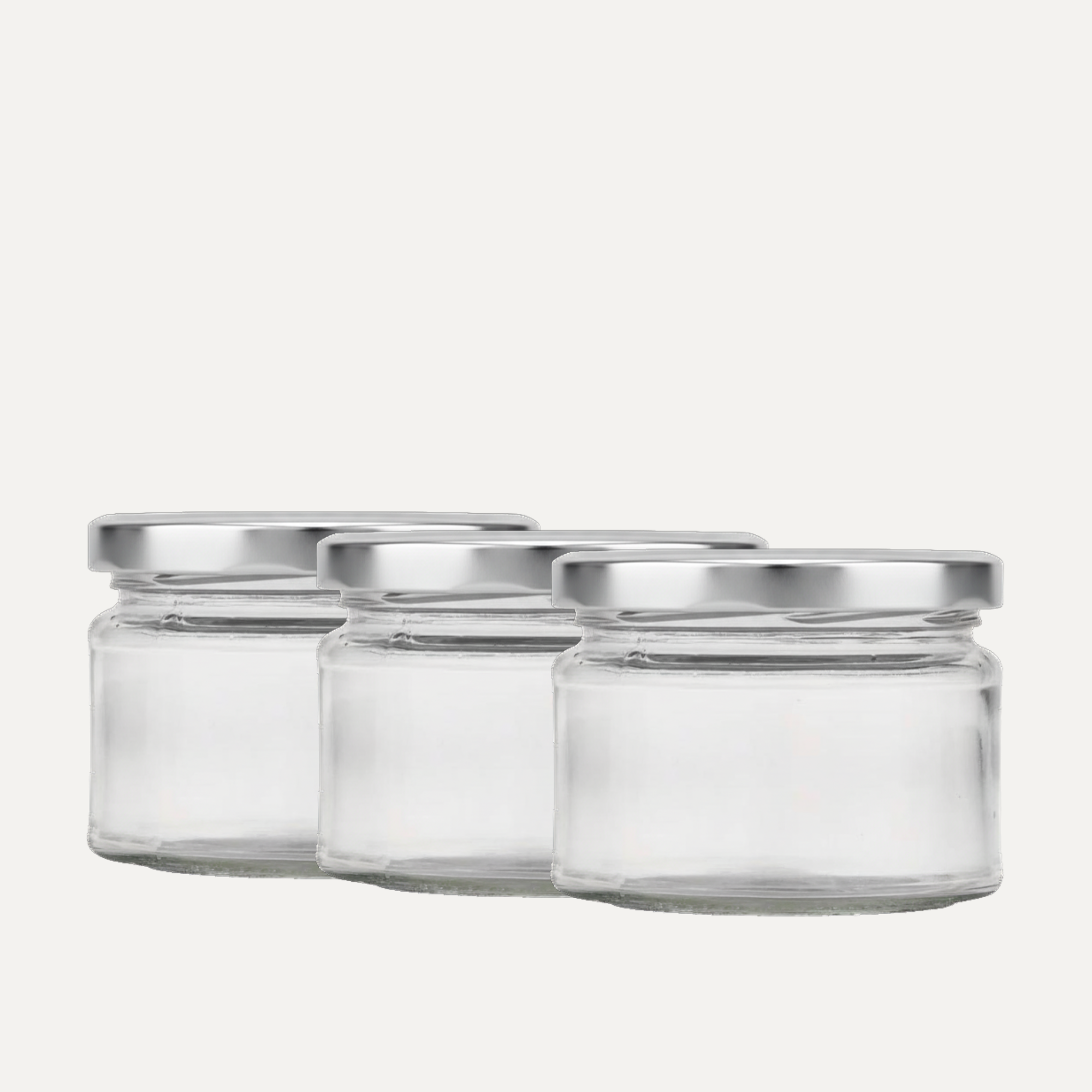 Glasburkar med lock – 3-pack