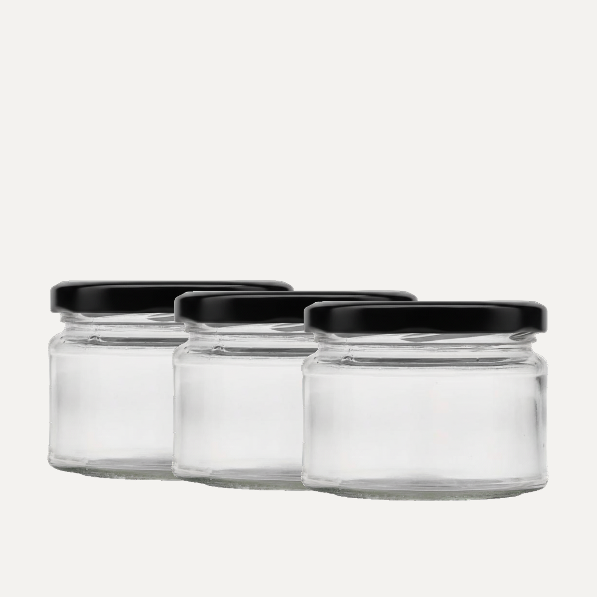 Glasburkar med lock – 3-pack