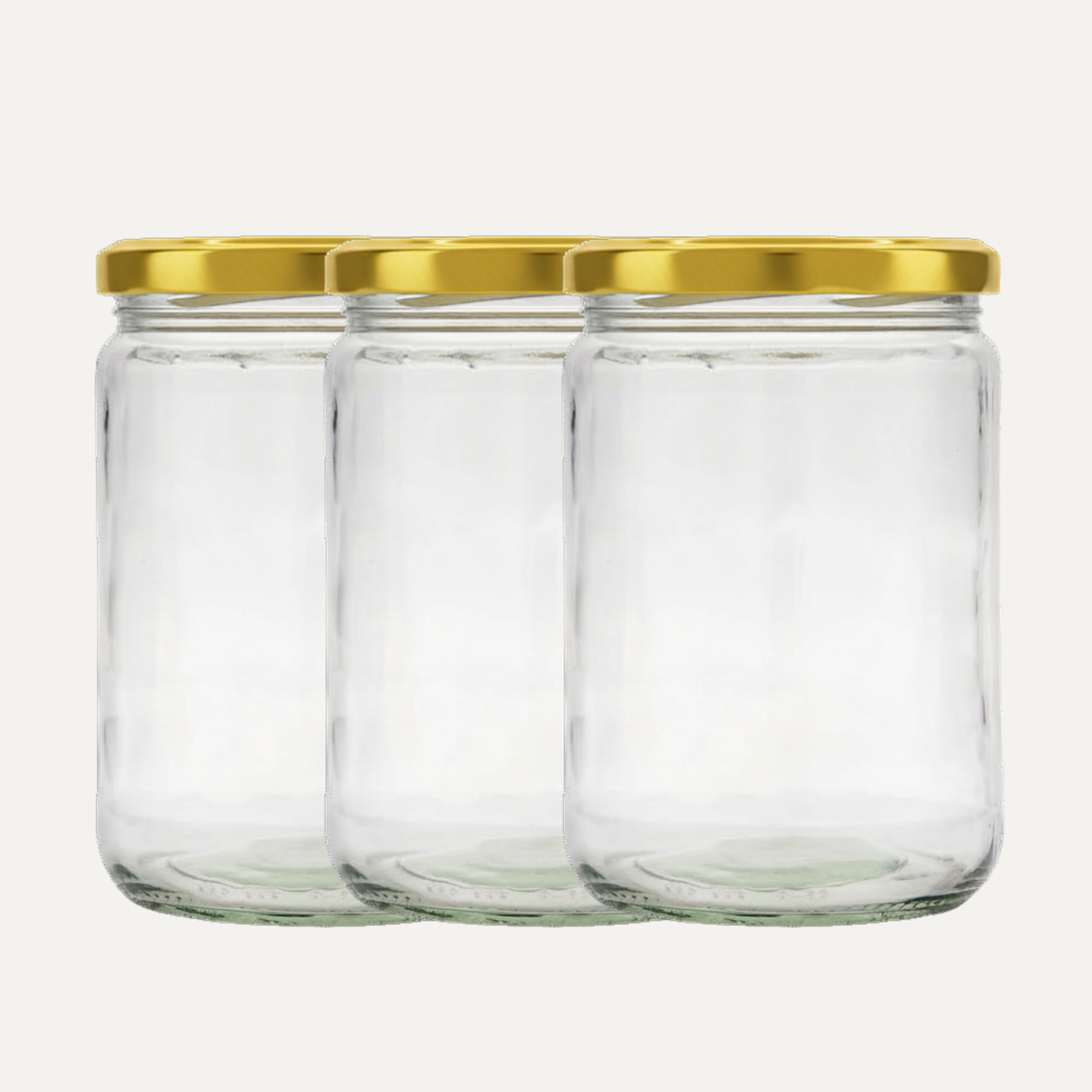 Glasburkar med lock – 3-pack
