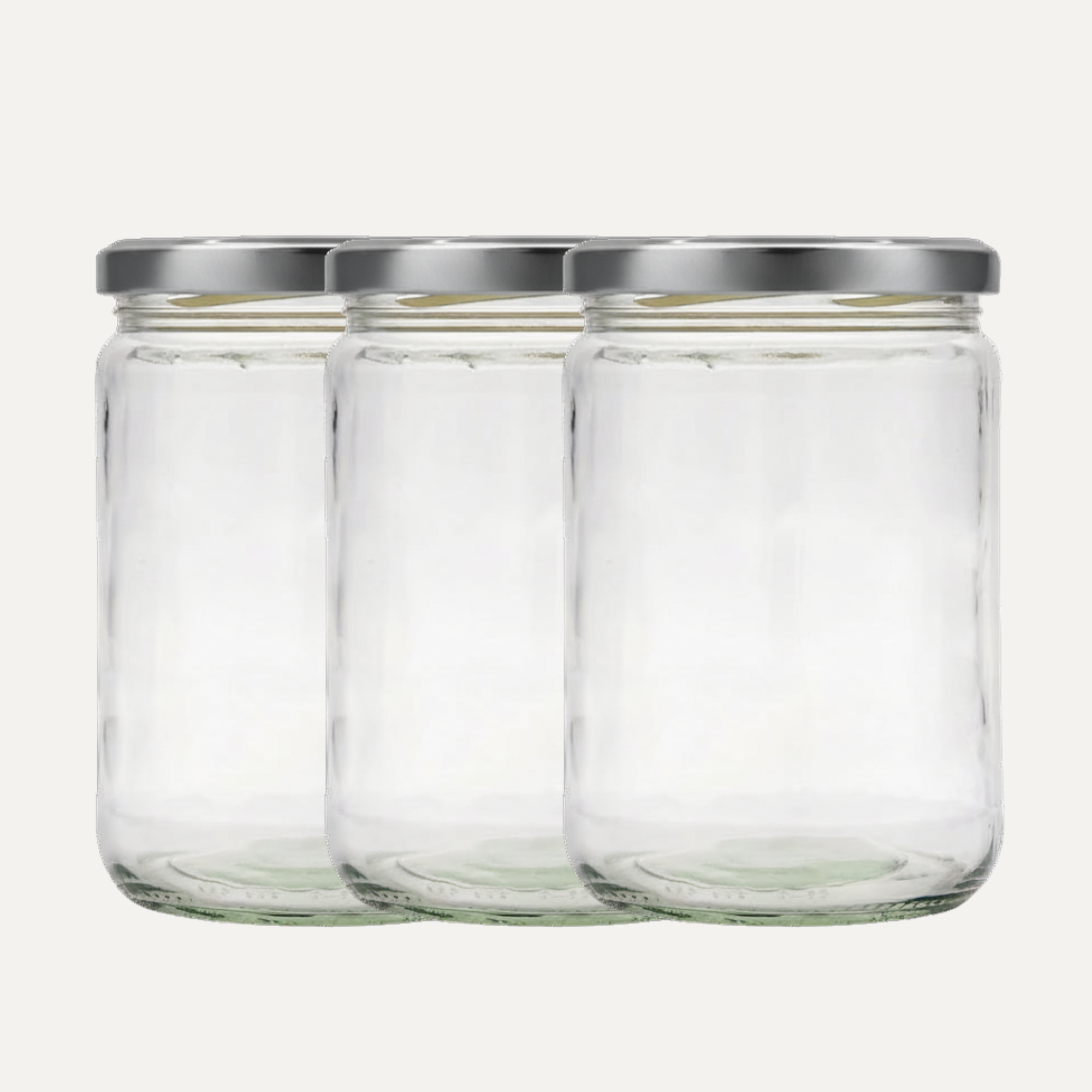 Glasburkar med lock – 3-pack
