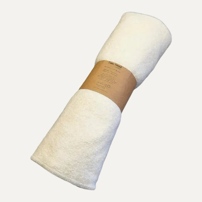 Tvättlappar 5-pack i bambufrotté, rullade